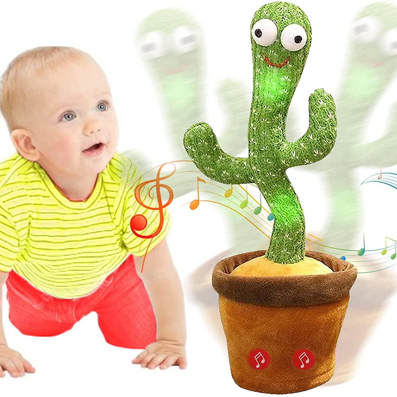 Cactus Toy with Voice Repeat Dancing and Talking Fun