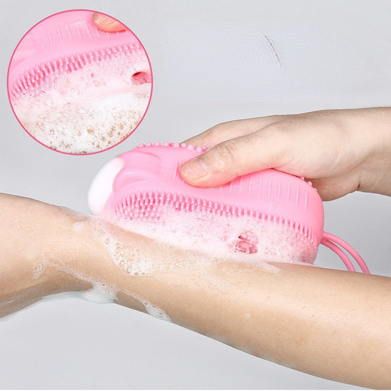Silicone Bubble Bath Scrubber – Soft, Foamy & Reusable Cleanser