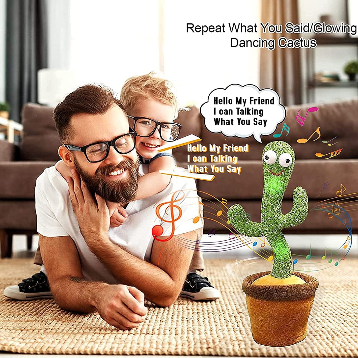 Cactus Toy with Voice Repeat Dancing and Talking Fun