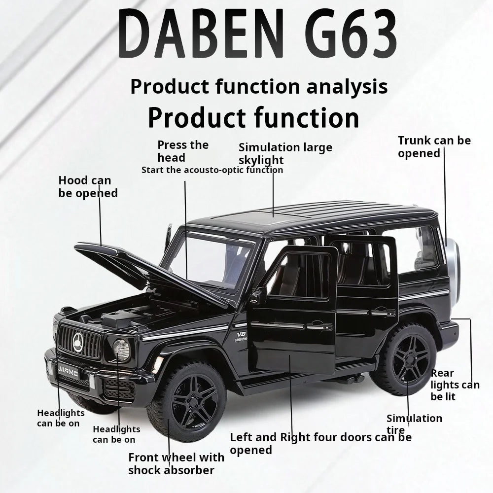 Black Mercedes-Benz G-Wagon – 1:32 Scale Die-Cast SUV