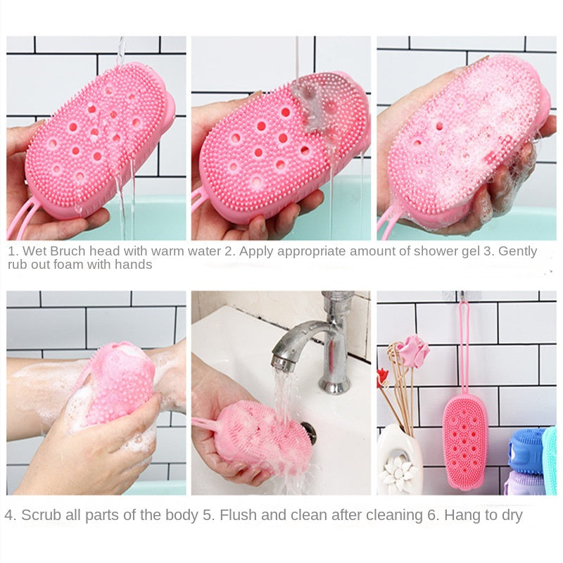 Silicone Bubble Bath Scrubber – Soft, Foamy & Reusable Cleanser