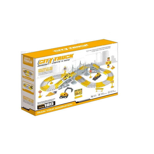 City Truck 180PCS Vehicle Construction Race Tracks