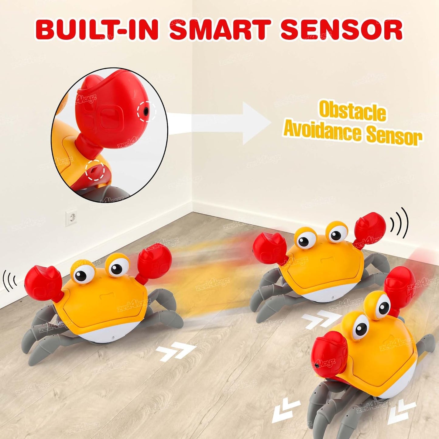 Musical Crawling Crab Toy for Kids