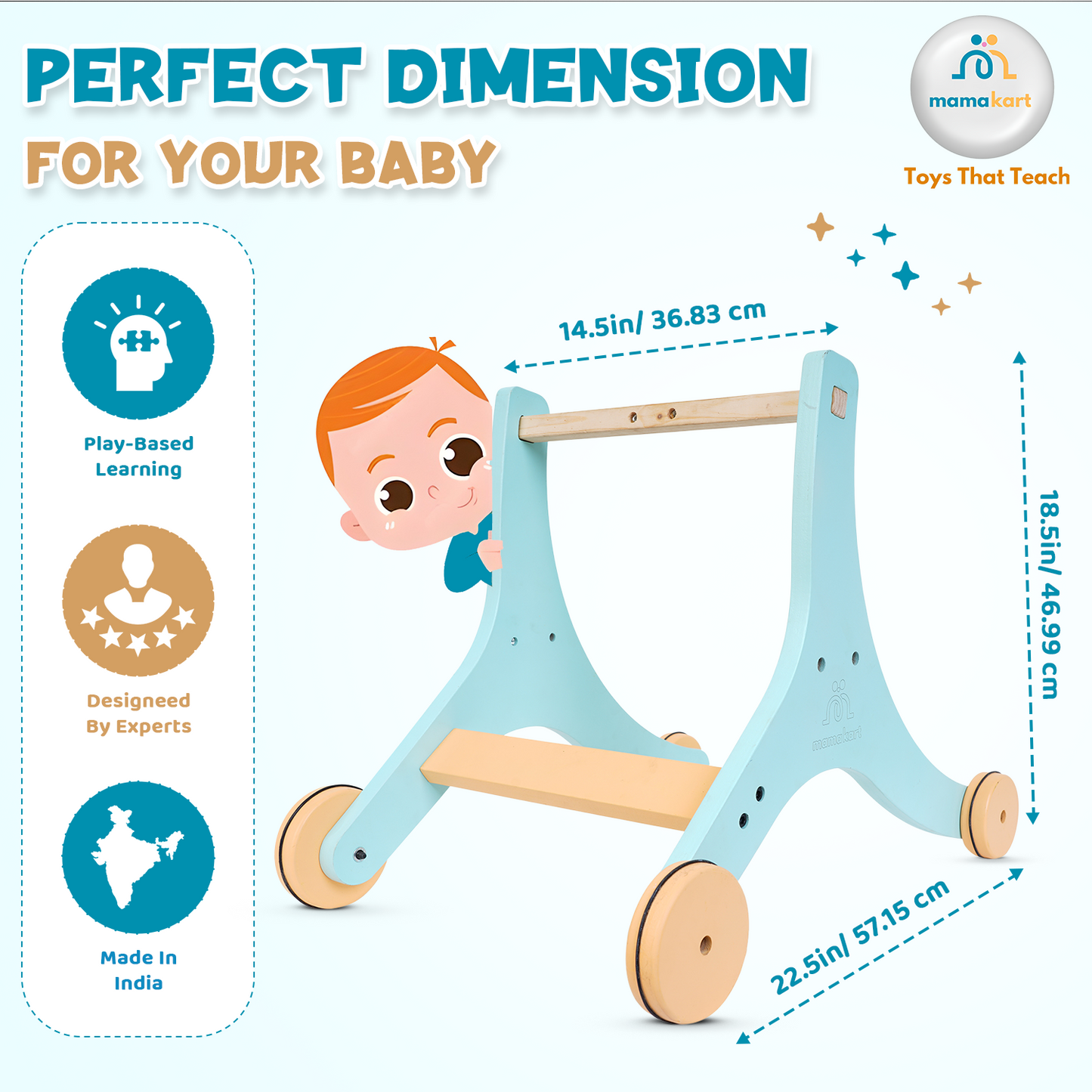 2-in-1 Wooden Baby Walker & Balance Cycle for Kids
