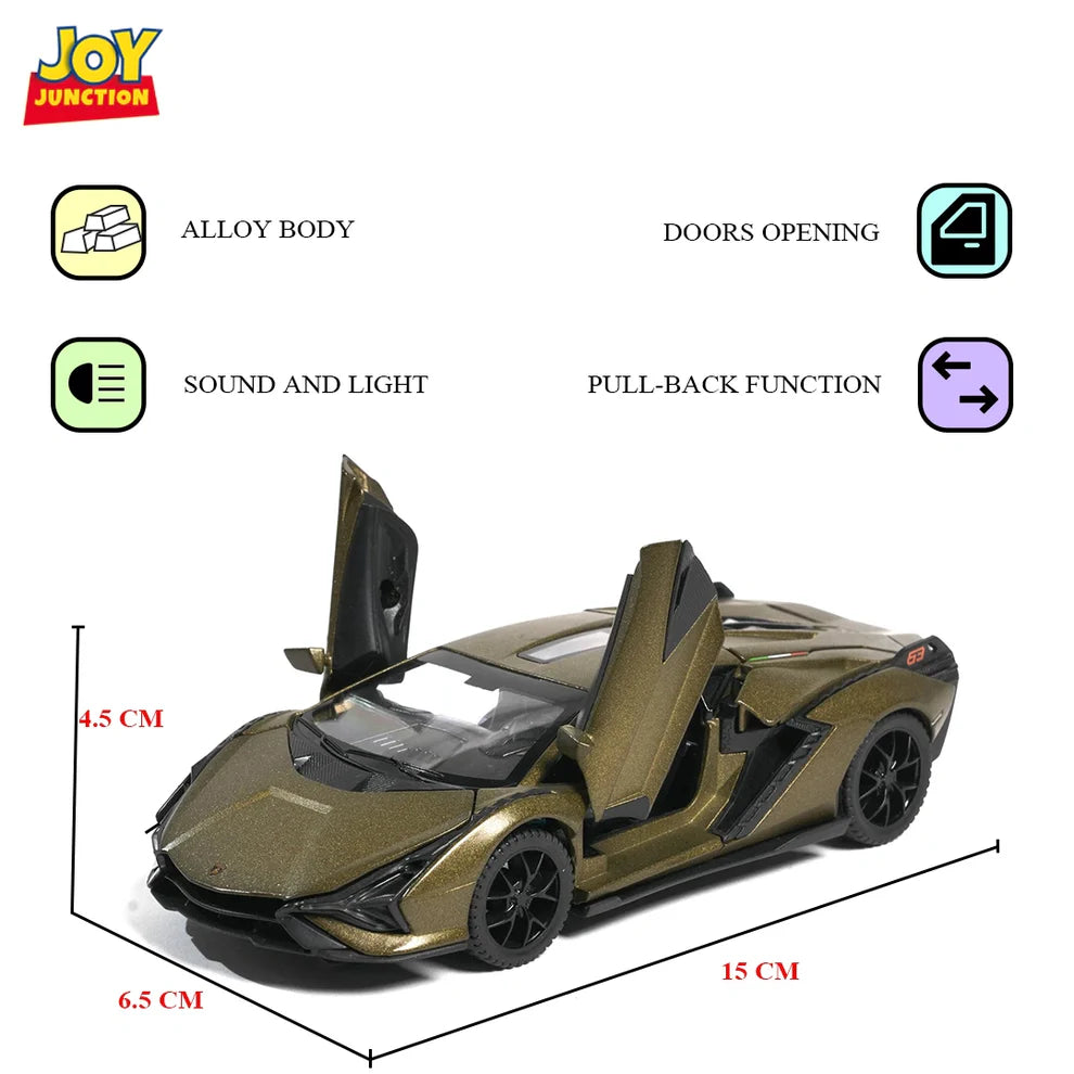 Golden Olive Lamborghini Lightning – 1:32 Scale Die-Cast Car