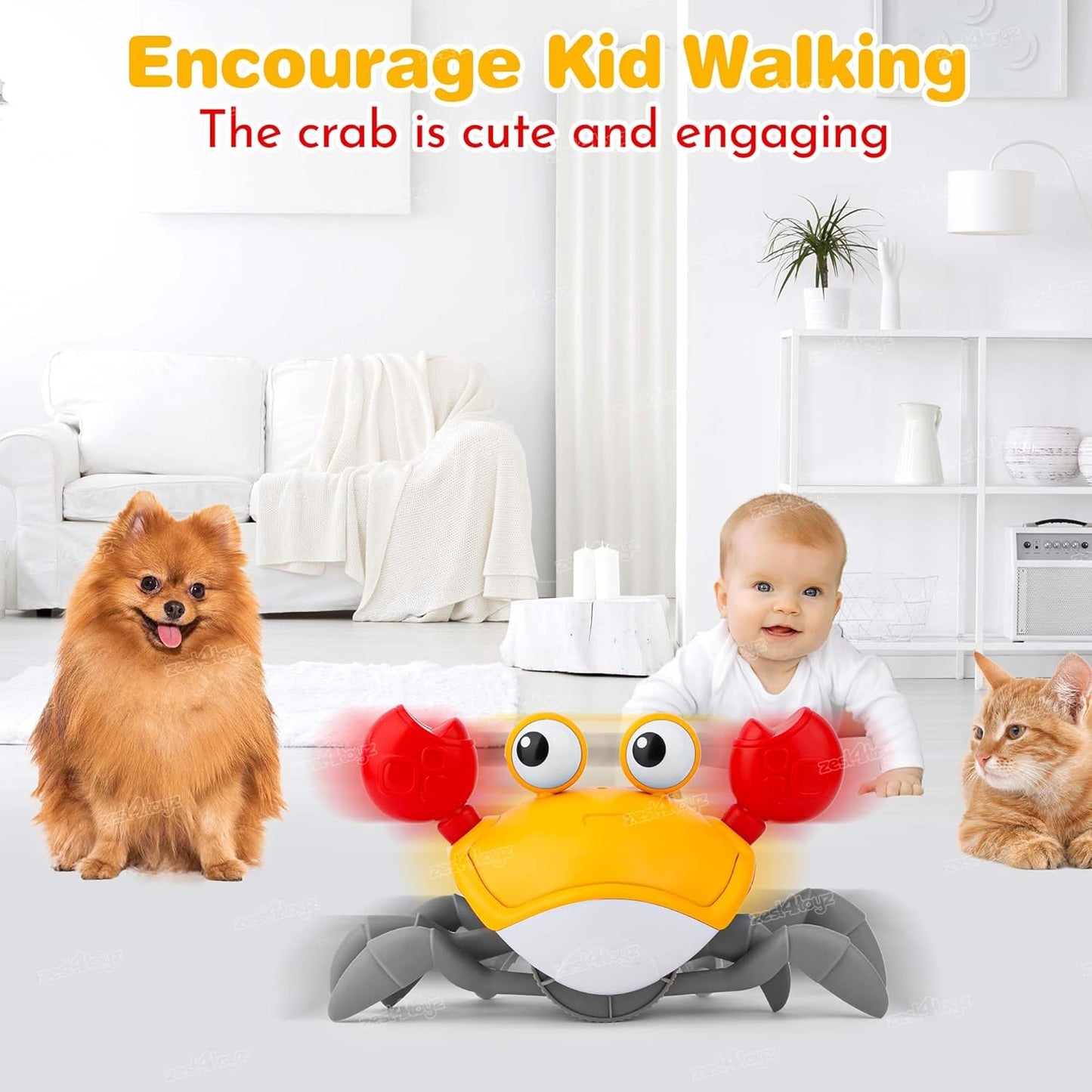 Musical Crawling Crab Toy for Kids