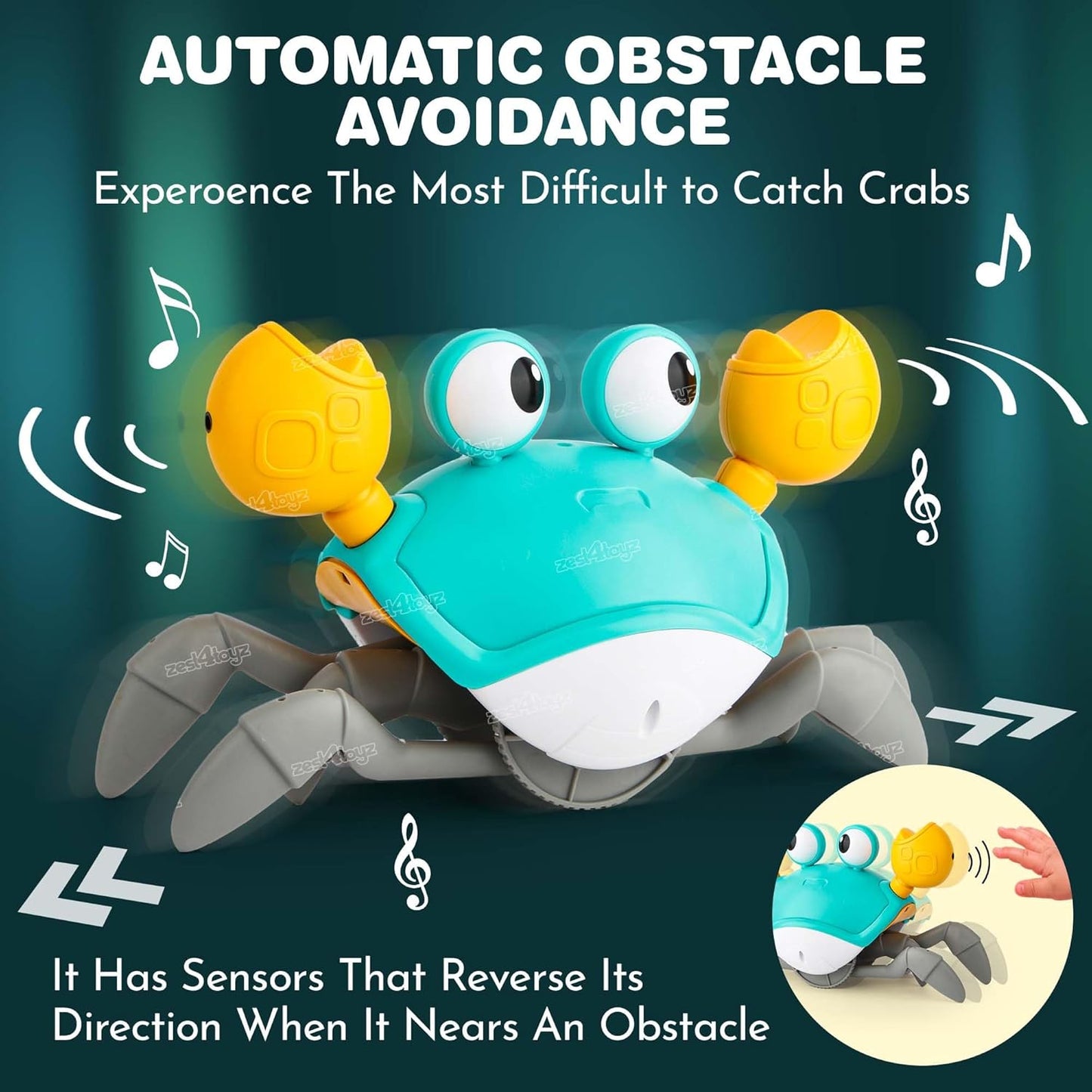 Musical Crawling Crab Toy for Kids