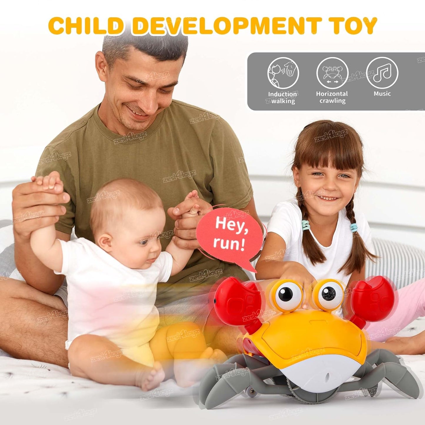 Musical Crawling Crab Toy for Kids