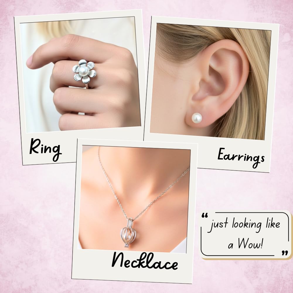 👇  💖 Love Pearl Chain with Pendant – Gift Set