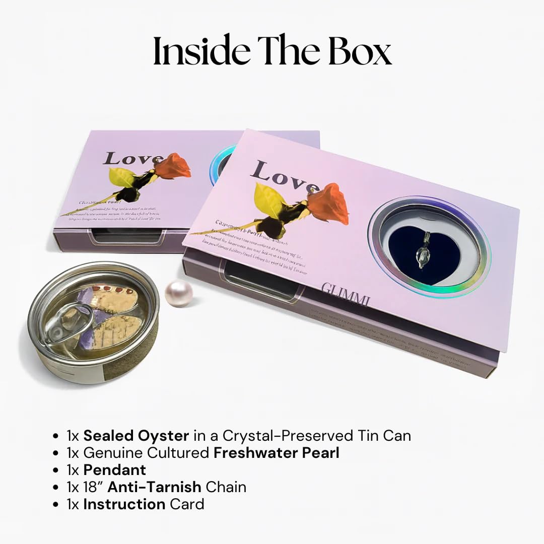 Glimmi jewelry set with packaging and product details on a white background