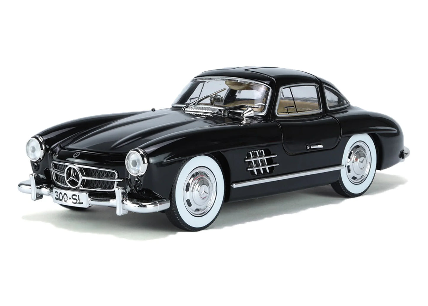Mercediz-Benzz 300 SL Metal Toy Car – 1:32 Die-Cast Pull-Back Model with Lights, Sound & Openable Doors